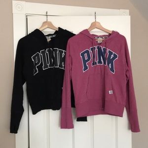 Pink sweaters with hoddie
